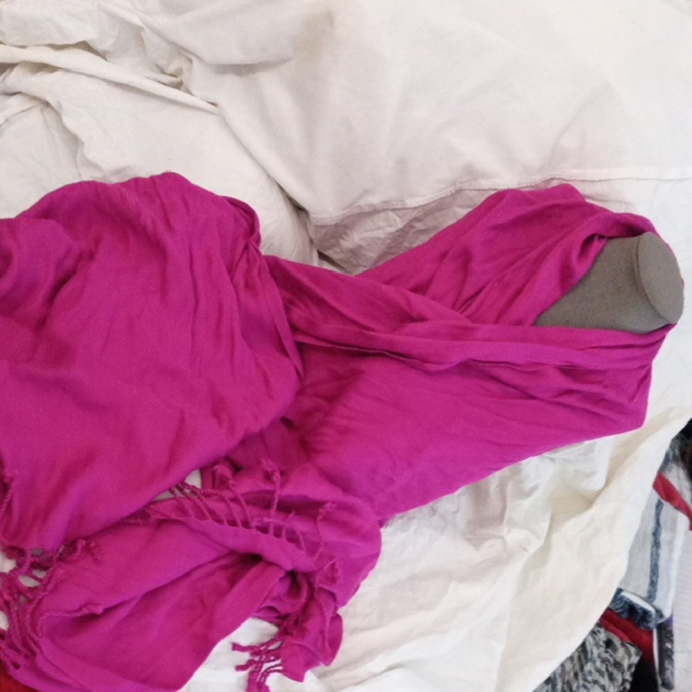 Vibrant Pink Wrap Scarf